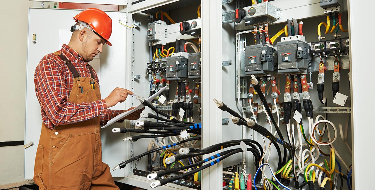 metering technician at work