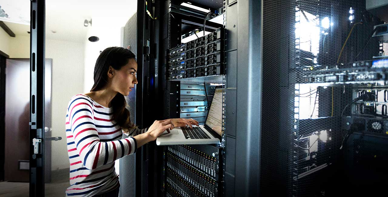 Female IT tech