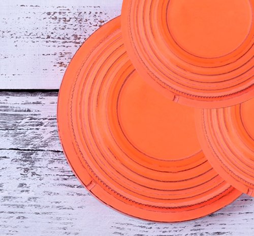 Orange Clay Pigeons