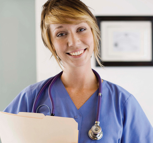 Nursing student smiling at the camera