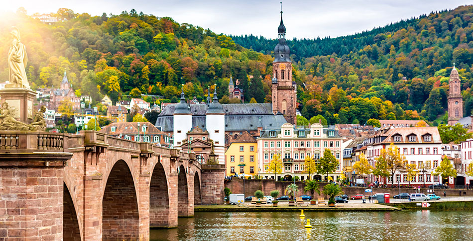 River, hills, and a city view in Germany.