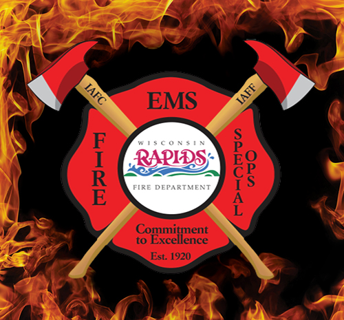 Wisconsin Rapids Fire EMS Special ops logo. "Commitment to Excellence" Est. 1920