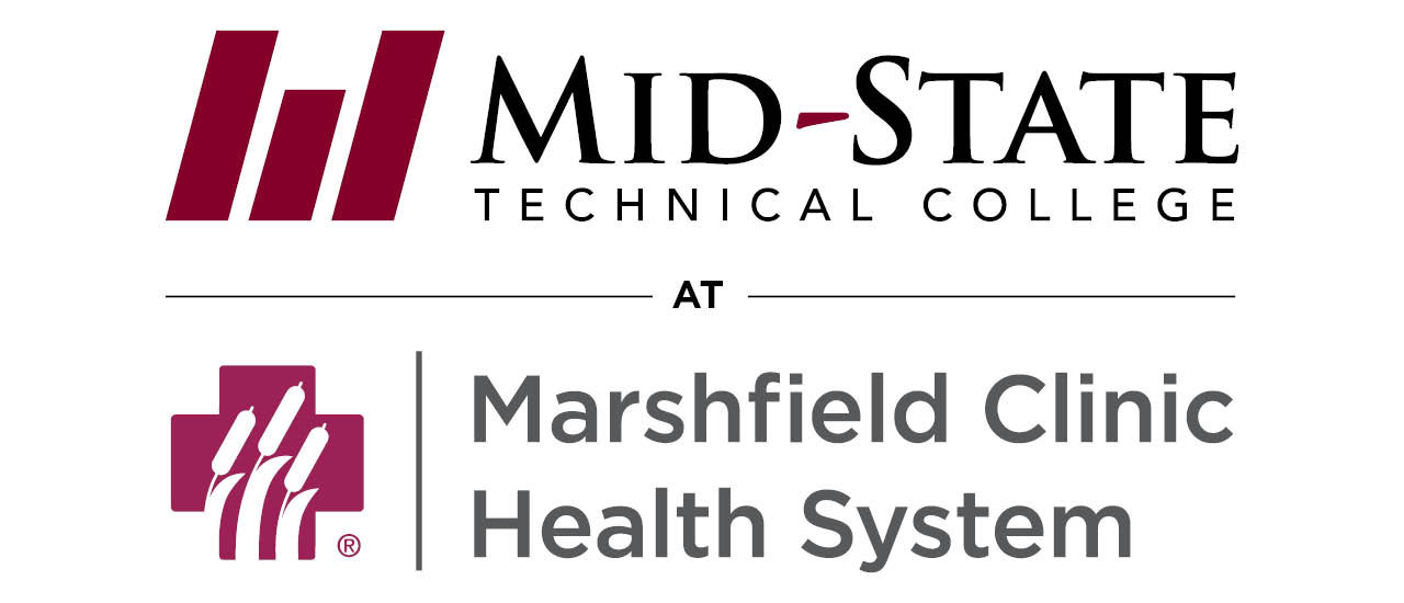 Mid-State Technical College at Marshfield Clinic Health System logo.