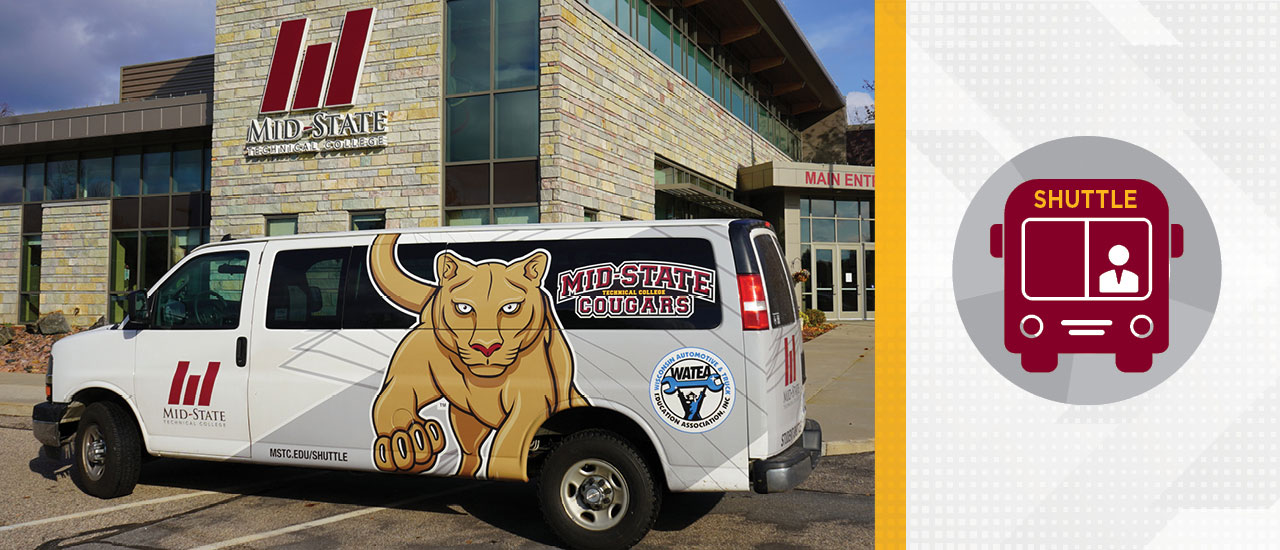 Mid-State Technical College Shuttle Van.