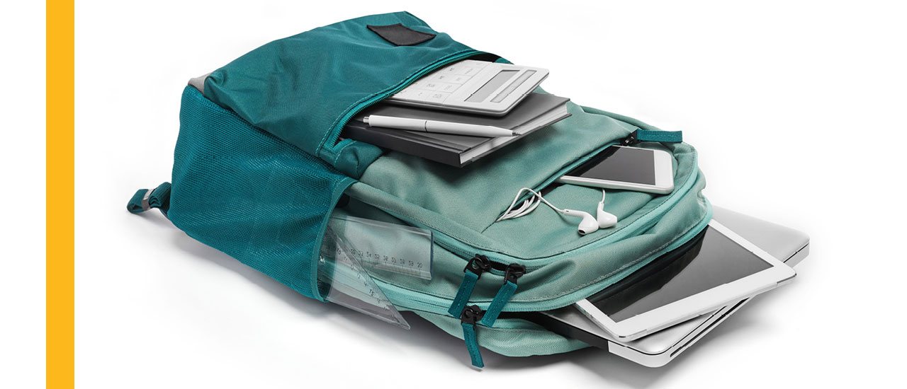Backpack with supplies