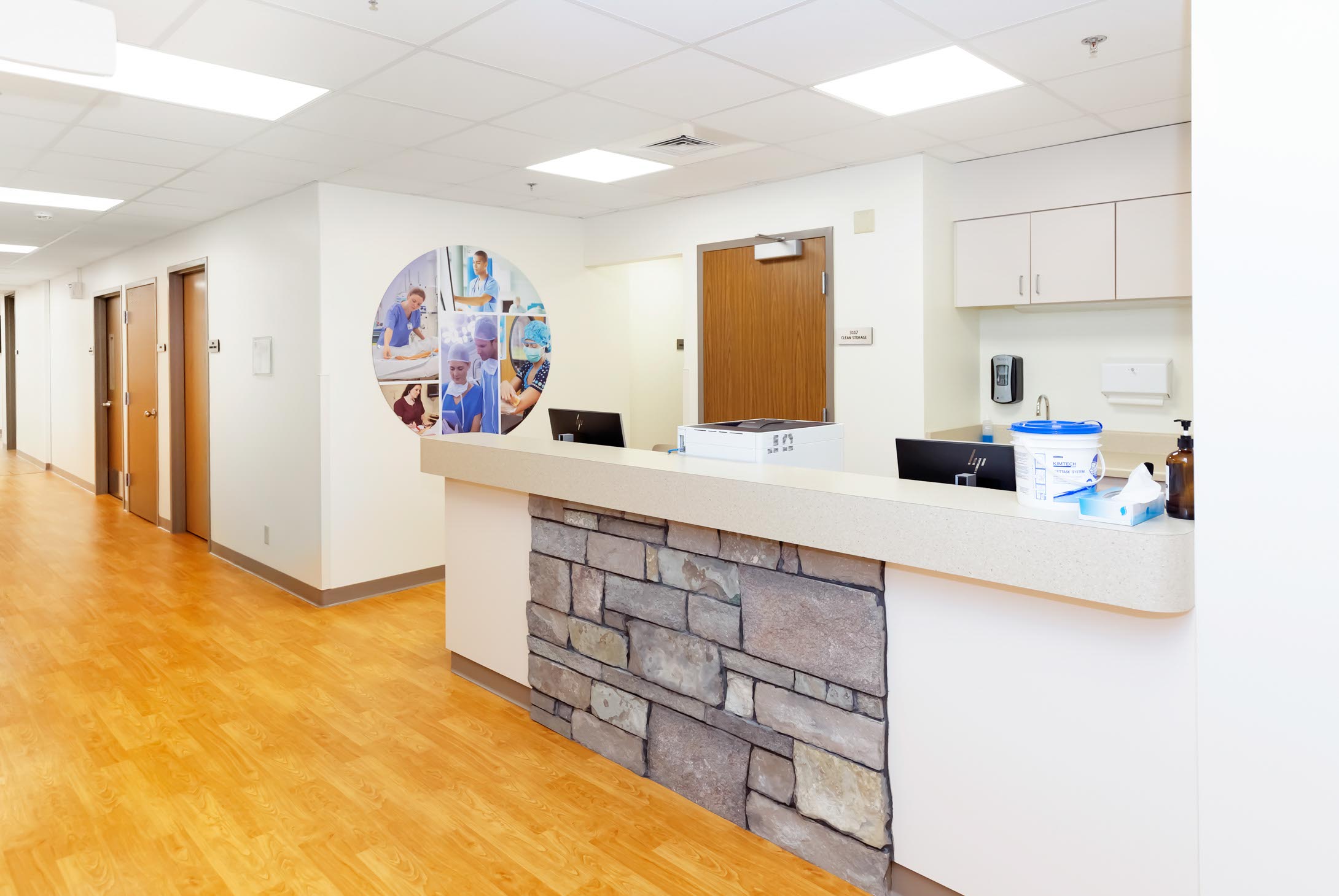 Healthcare Simulation Center front desk.