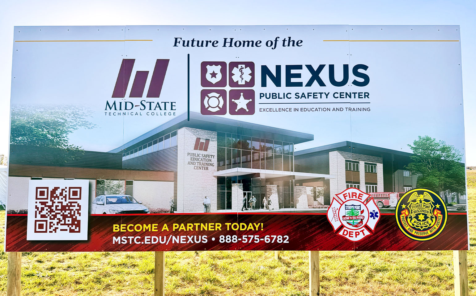 Nexus Public Safety Center site sign.