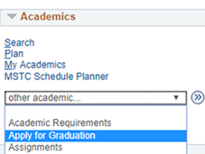 apply for graduation screenshot
