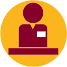 icon of a person wearing a nametag