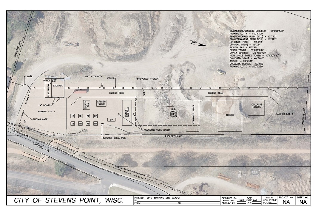 Rendering of the proposed Stevens Point Fire Department Training Center located at 3100 Whiting Avenue in Stevens Point.