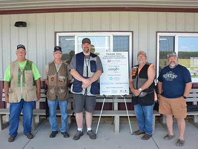 The winning team at the Mid-State Technical College Sixth Annual Trapshoot Fundraiser. From left: Fred Krause, Kevin Krause, Brian Krause, Dennis Saeger and Wes Krause.