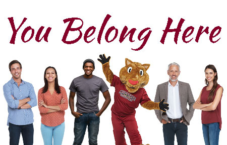 You Belong Here. Students and Mid-State Mascot Grit