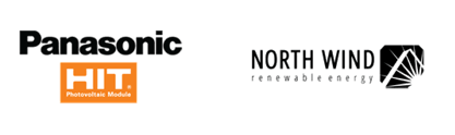 Panasonic Solar and North Wind Renewable Energy Cooperative Logos