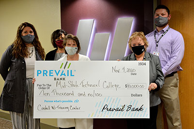 Photo L-R: Jennifer Glad, Prevail Bank Retail Coordinator – Stevens Point; Bobbi Damrow, Mid-State V.P. of Workforce Development & Community Relations; Janet Hohl, Prevail Bank Retail Coordinator – Wisconsin Rapids; President, Shelly Mondeik