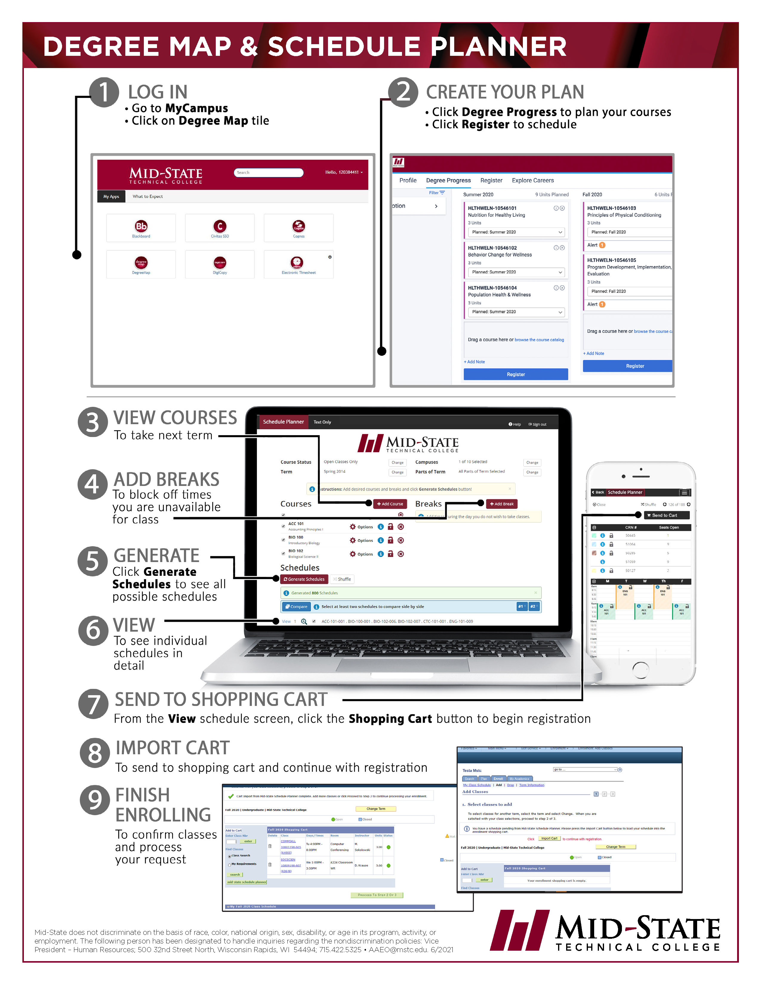 Log in to mycampus to access schedule planner