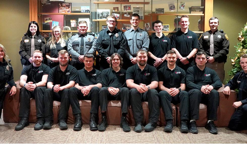 Recent graduates of Mid-State Technical College’s Criminal Justice-Law Enforcement 720 Academy program at the recognition ceremony on the Wisconsin Rapids Campus, December 14. 