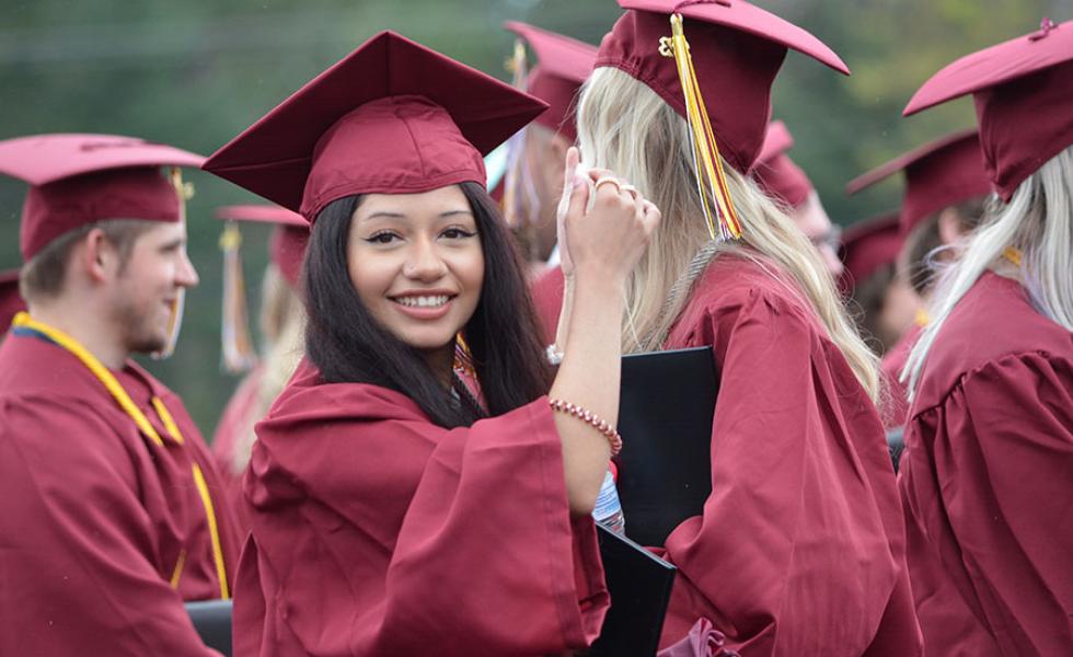 Mid-State’s spring graduates just after receiving their diplomas at the College’s commencement ceremony on the Wisconsin Rapids Campus, May 13, 2023.