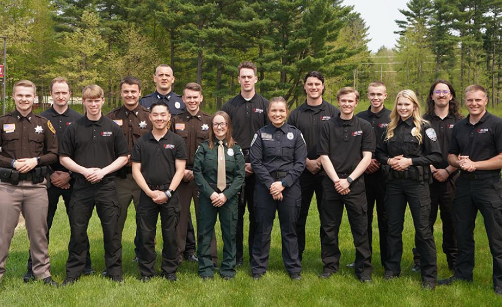 Recent graduates of Mid-State Technical College’s Criminal Justice-Law Enforcement 720 Academy program at the recognition ceremony on the Wisconsin Rapids Campus, May 17. 