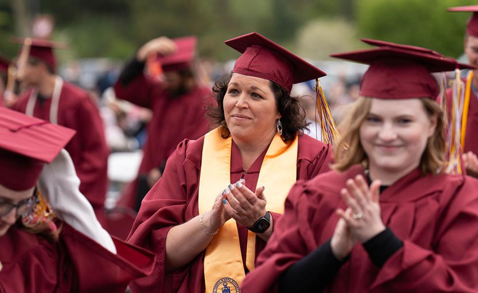 Mid-State’s spring graduates after receiving their diplomas at the College’s commencement ceremony on the Wisconsin Rapids Campus, May 17, 2025.