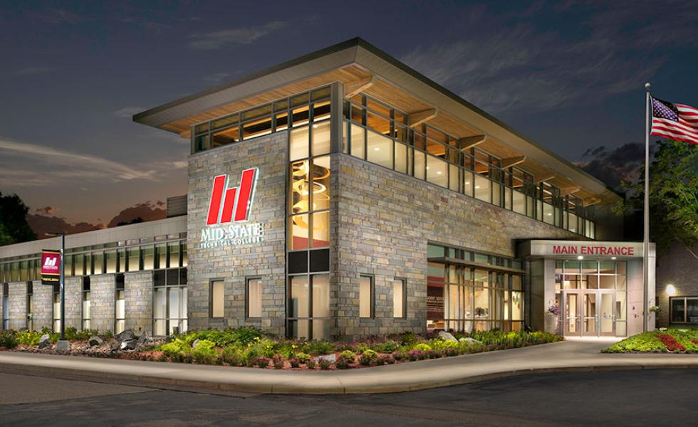 Main entrance to the Wisconsin Rapids Campus of Mid-State Technical College