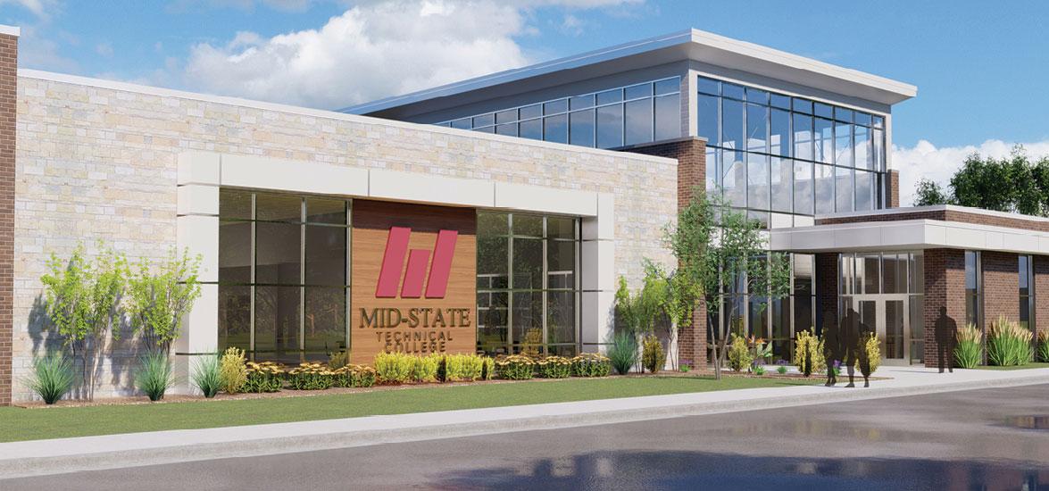 2.	A proposed rendering of the planned Advanced Manufacturing, Engineering Technology and Apprenticeship Center, which will be located in the Stevens Point Industrial Park off I-39.