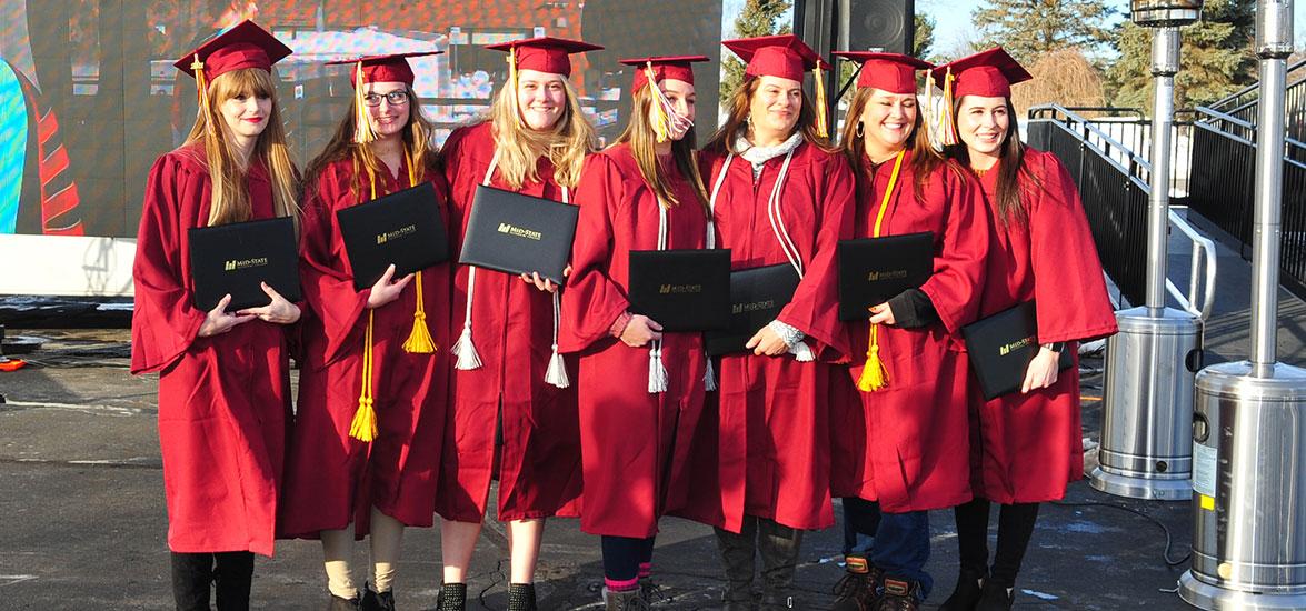 Mid-State Technical College Phlebotomy Technician graduates after receiving their diplomas at the College’s fall commencement on the Wisconsin Rapids Campus, Sunday, December 12.