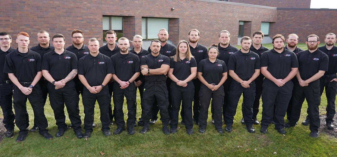 Recent graduates of Mid-State Technical College’s Criminal Justice - Law Enforcement 720 Academy prior to the College’s recognition ceremony on the Wisconsin Rapids Campus, December 15. 