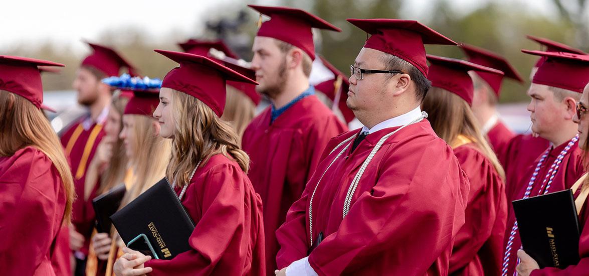 Mid-State graduates after receiving their diplomas at the College’s commencement ceremony on the Wisconsin Rapids Campus, May 14. 