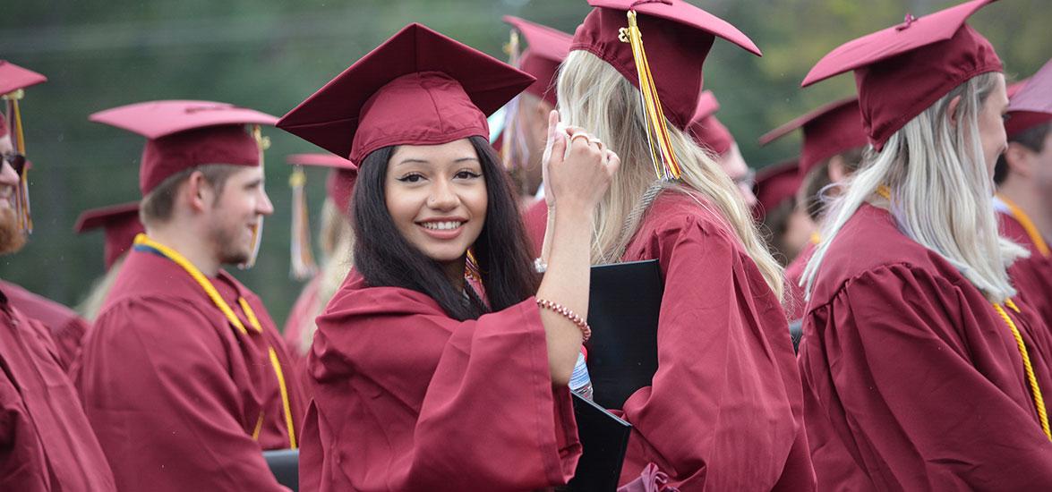 Mid-State’s spring graduates just after receiving their diplomas at the College’s commencement ceremony on the Wisconsin Rapids Campus, May 13, 2023.