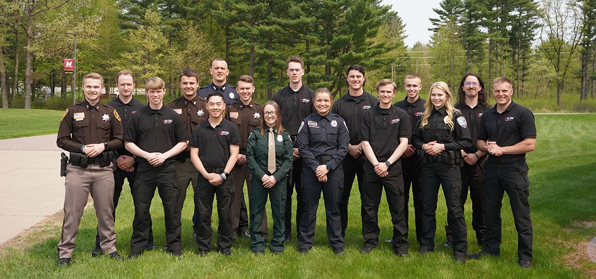 Recent graduates of Mid-State Technical College’s Criminal Justice-Law Enforcement 720 Academy program at the recognition ceremony on the Wisconsin Rapids Campus, May 17. 