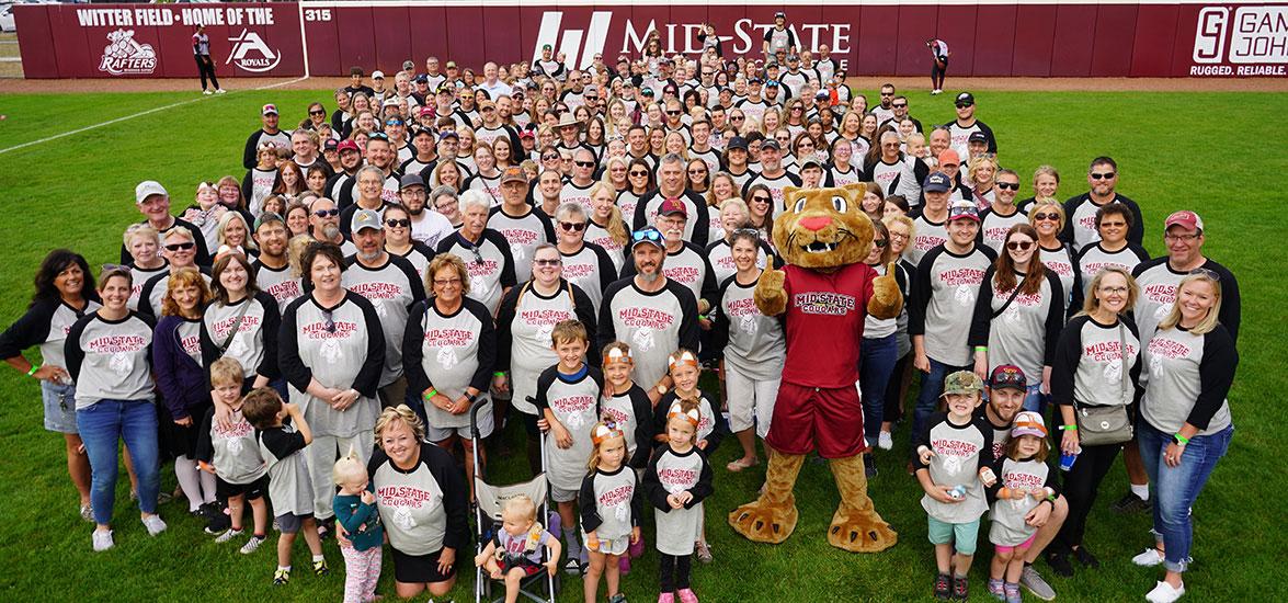 Mid-State Technical College faculty and staff along with their families at the annual company picnic at the Rafters game at Witter Field on Thursday, July 13.