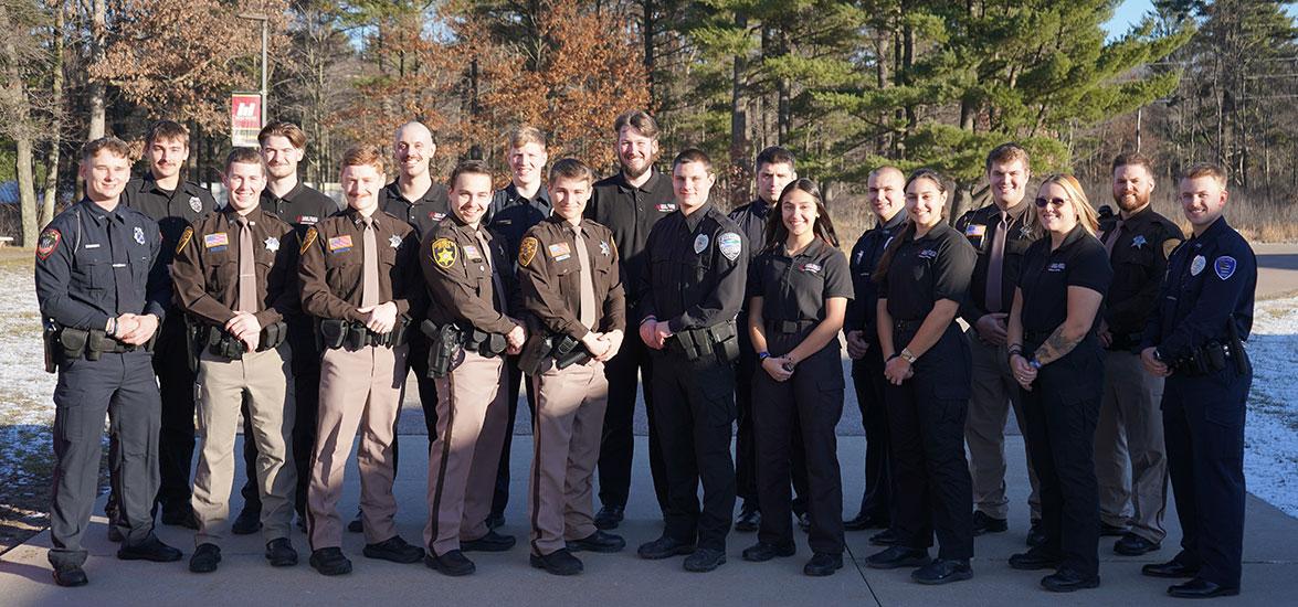 Recent graduates of Mid-State Technical College’s Criminal Justice-Law Enforcement 720 Academy program at the recognition ceremony on the Wisconsin Rapids Campus, Dec. 13.