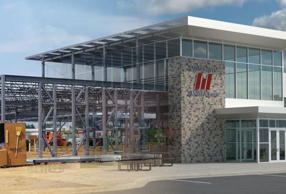 Rendering of Mid-State’s Wayne H. Bushman Advanced Manufacturing, Engineering Technology and Apprenticeship Center in Stevens Point. The AMETA Center is currently under construction and slated to open in fall 2024.