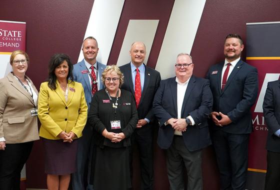 Representatives from Mid-State Technical College, UW-Stout, the Smart Automation Certification Alliance (SACA) and LAB Midwest shared information about a new advanced manufacturing career pathway on Mid-State’s Wisconsin Rapids Campus, Sept. 14.