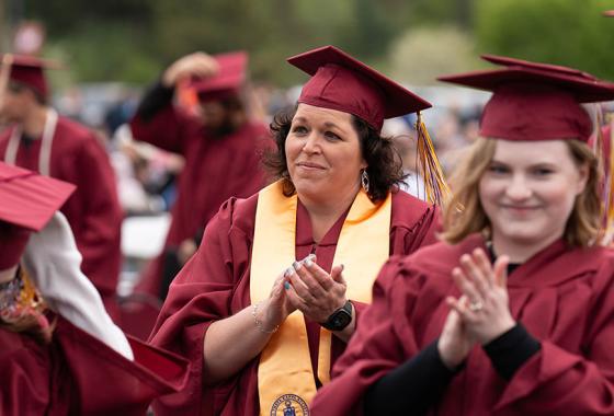 Mid-State’s spring graduates after receiving their diplomas at the College’s commencement ceremony on the Wisconsin Rapids Campus, May 17, 2025.