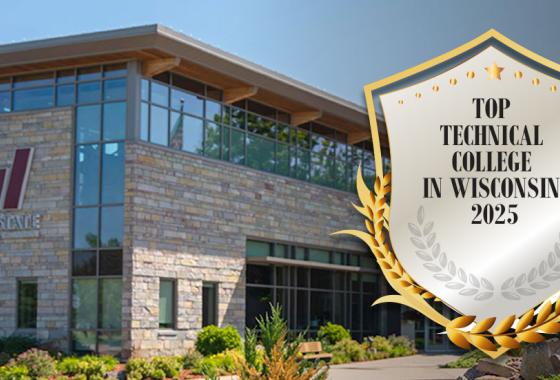 Logo for Education Insider’s Top Technical College in Wisconsin 2025 award, given to Mid-State Technical College.