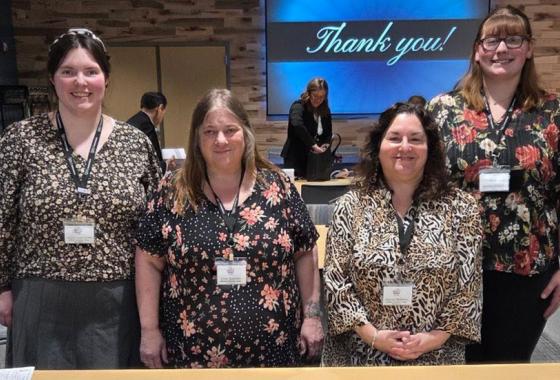 From left: Cyanne Kube-Smith, Ellyn Buckley, Sharon Behrens (BPA advisor) and Annika Kildahl.