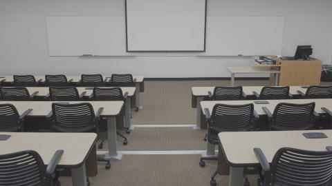 An empty classroom